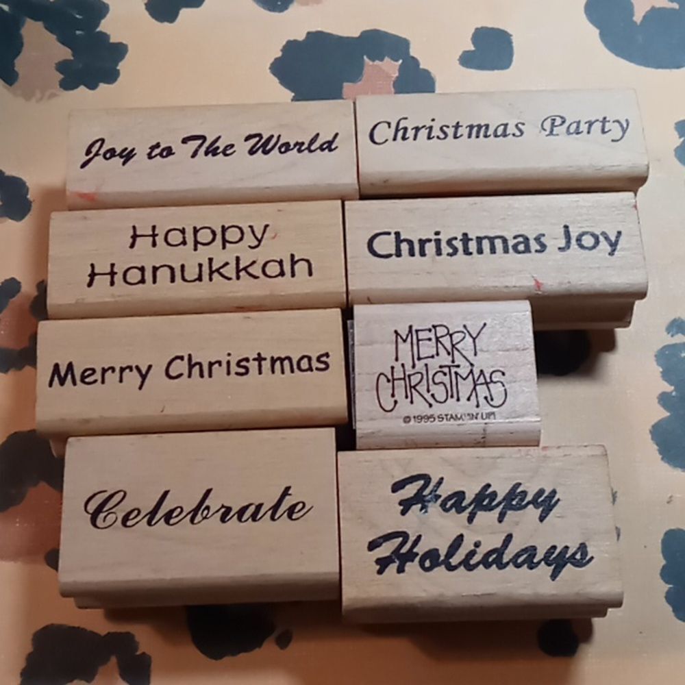 Set of 8 holiday stamps
